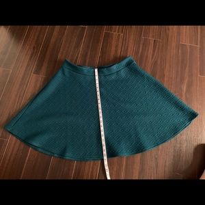 Teal Mid Length A-Line Skirt
